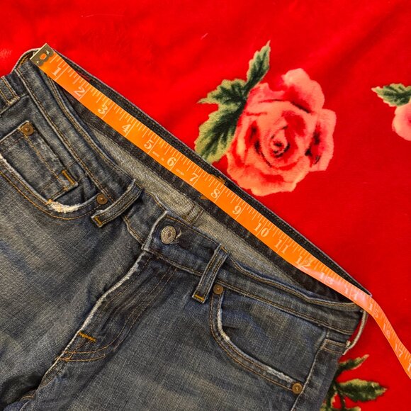 7 For All Mankind Bootcut Jeans Women’s Size 29 Blue Medium Wash Denim Made USA - Picture 8 of 14